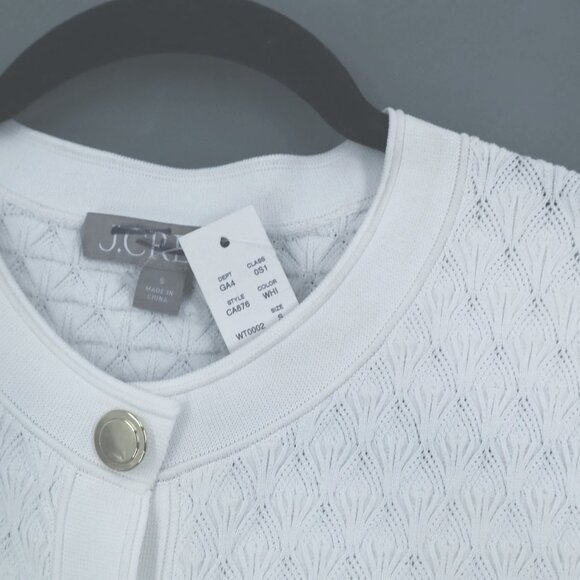 J. Crew Textured Lady Sweater Dress Women S White Preppy Professional Office NWT - Picture 13 of 16